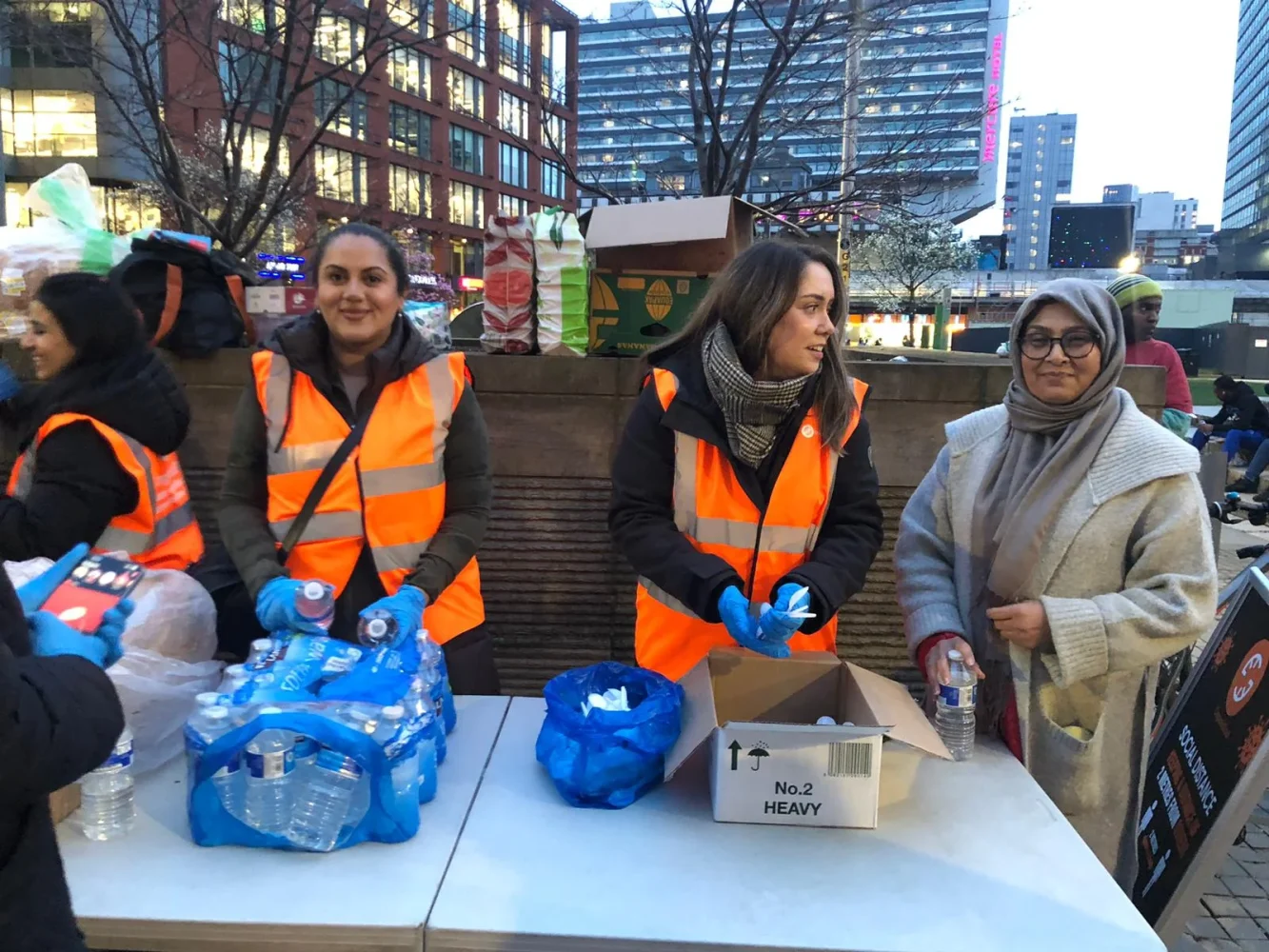 Volunteers offering food and practical support in Manchester