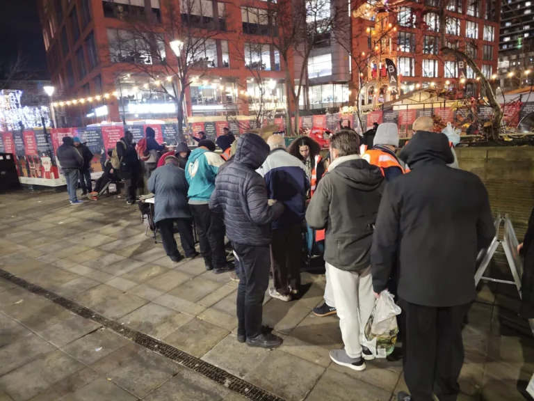 Volunteers offering food and practical support in Manchester