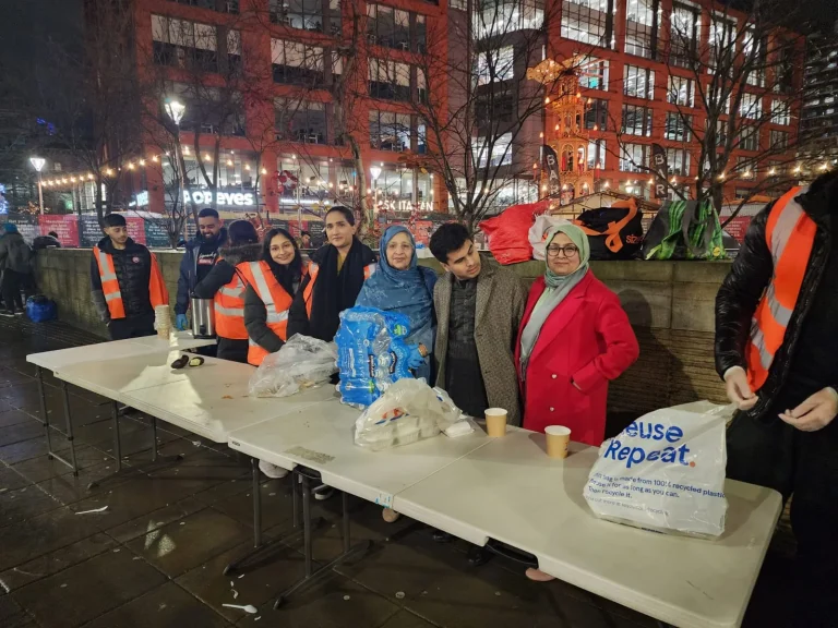 Volunteers offering food and practical support in Manchester