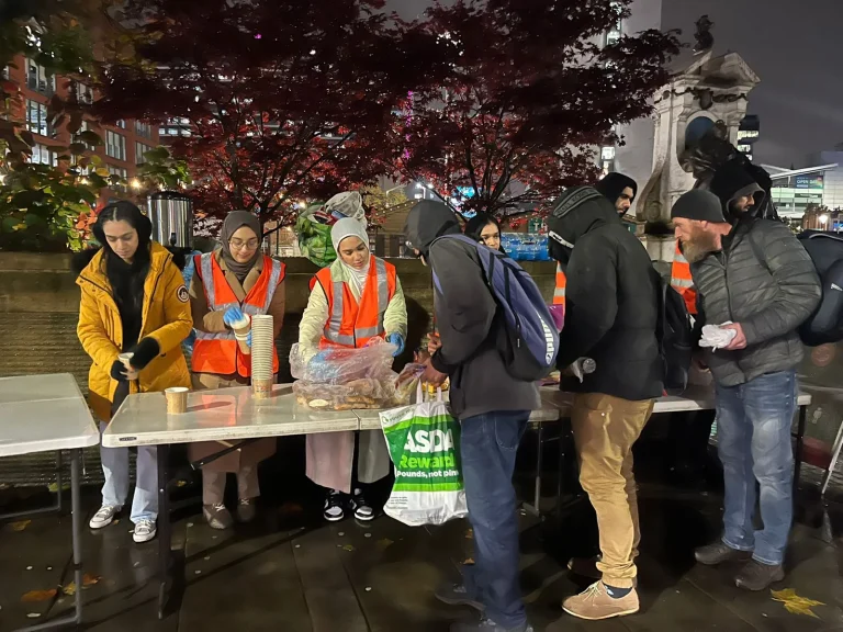 Volunteers offering food and practical support in Manchester