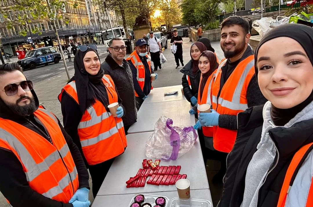 Volunteers offering food and practical support in Manchester